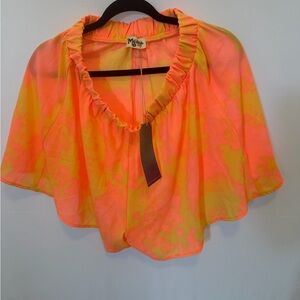 Show Me Your Mumu Neon Tie Dye Flowy Shorts NWT